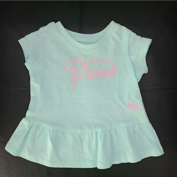 EUC Puma Teal Peplum T-shirt Size 3-6 months - Picture 1 of 3